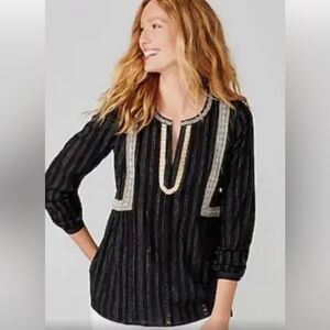 JJill Boho black top size L